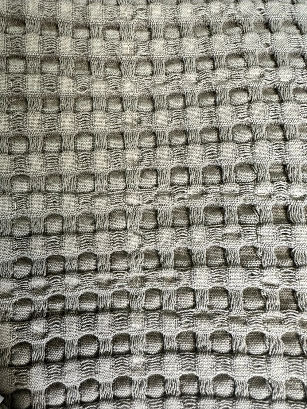 100% Cotton Waffle Textured Quilted Queen Coverlet
